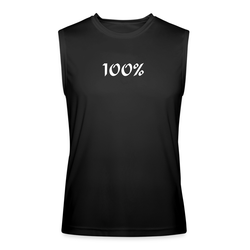 100% Men’s Performance Sleeveless Shirt - black
