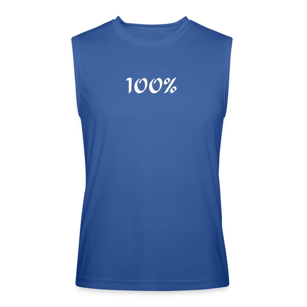 100% Men’s Performance Sleeveless Shirt - royal blue
