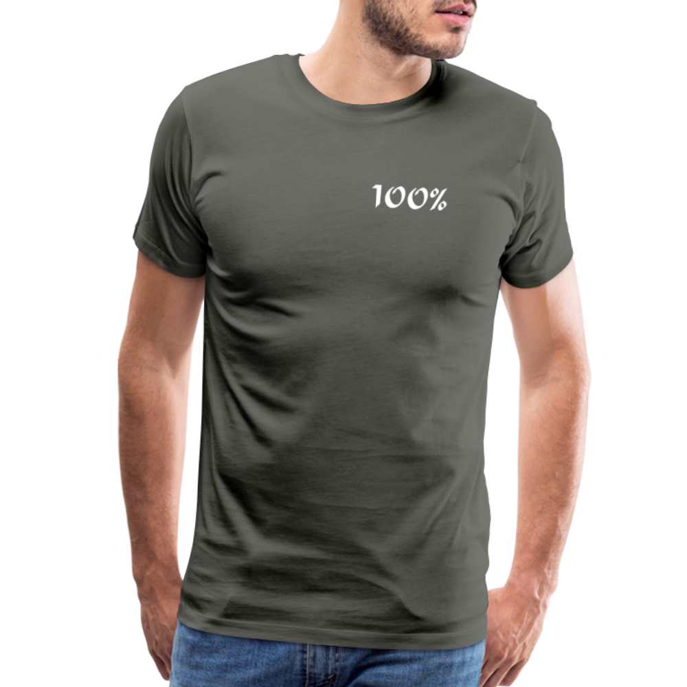 100% Men's Premium T-Shirt - asphalt gray man