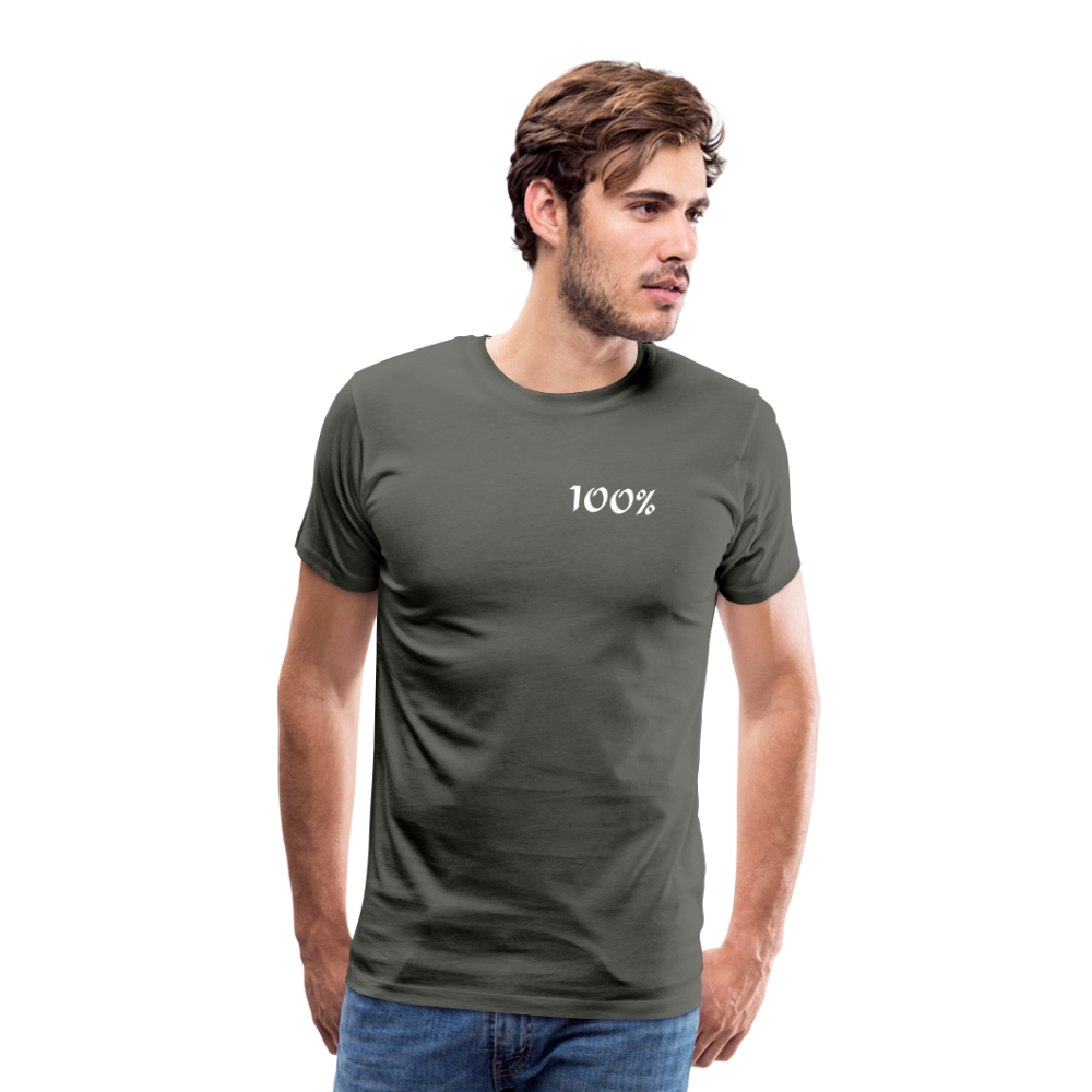 100% Men's Premium T-Shirt - asphalt gray man
