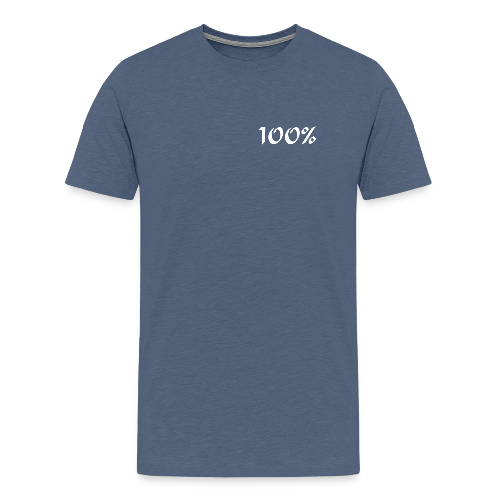 100% Men's Premium T-Shirt - heather blue