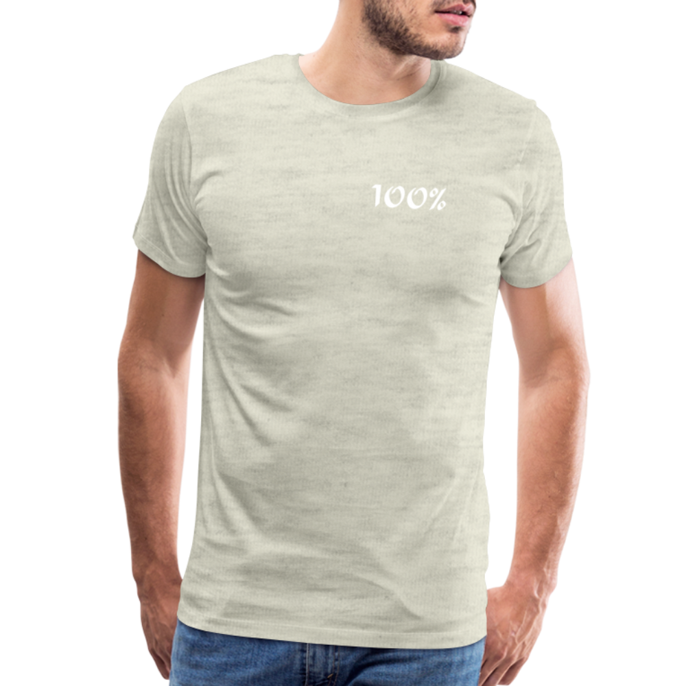 100% Men's Premium T-Shirt - heather oatmeal man