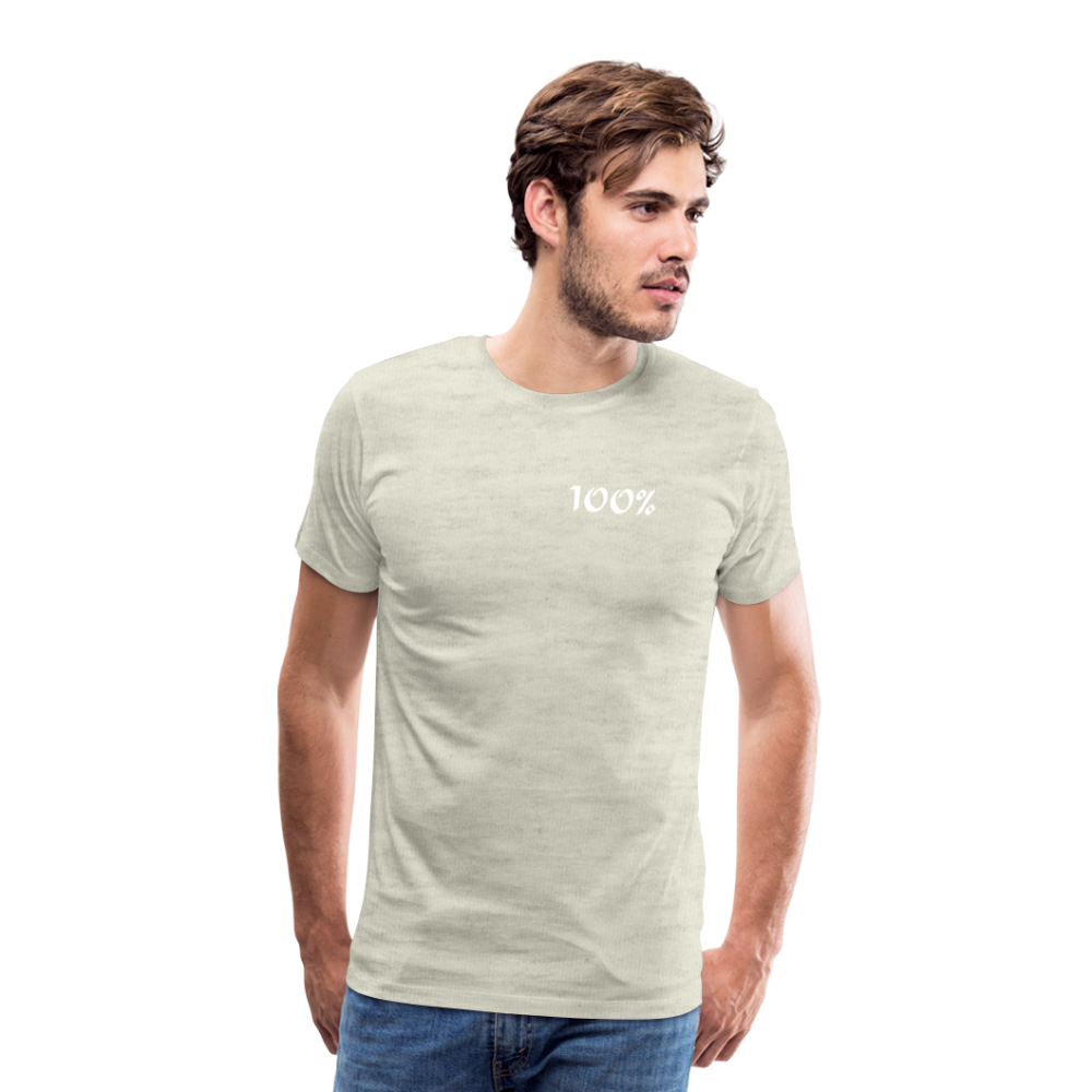 100% Men's Premium T-Shirt - heather oatmeal man