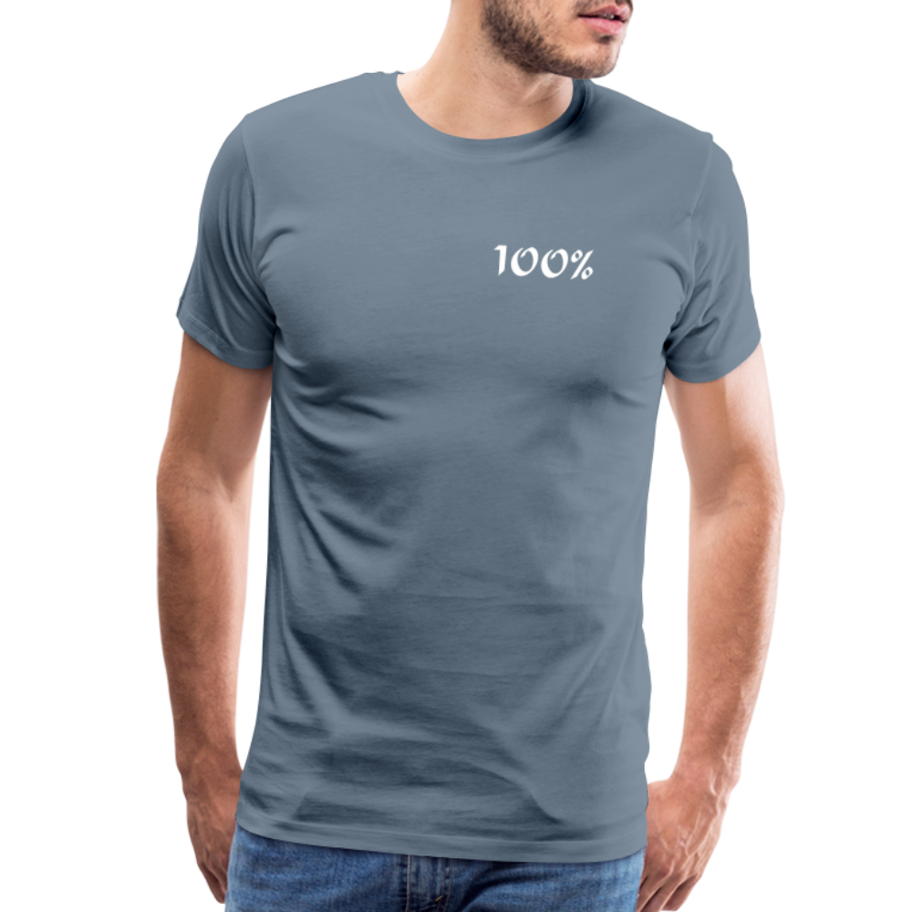 100% Men's Premium T-Shirt - steel blue man