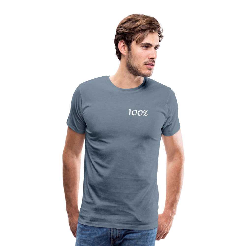 100% Men's Premium T-Shirt - steel blue man