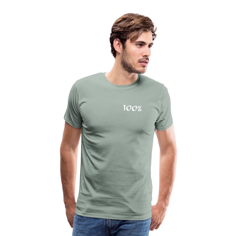 100% Men's Premium T-Shirt - steel green man
