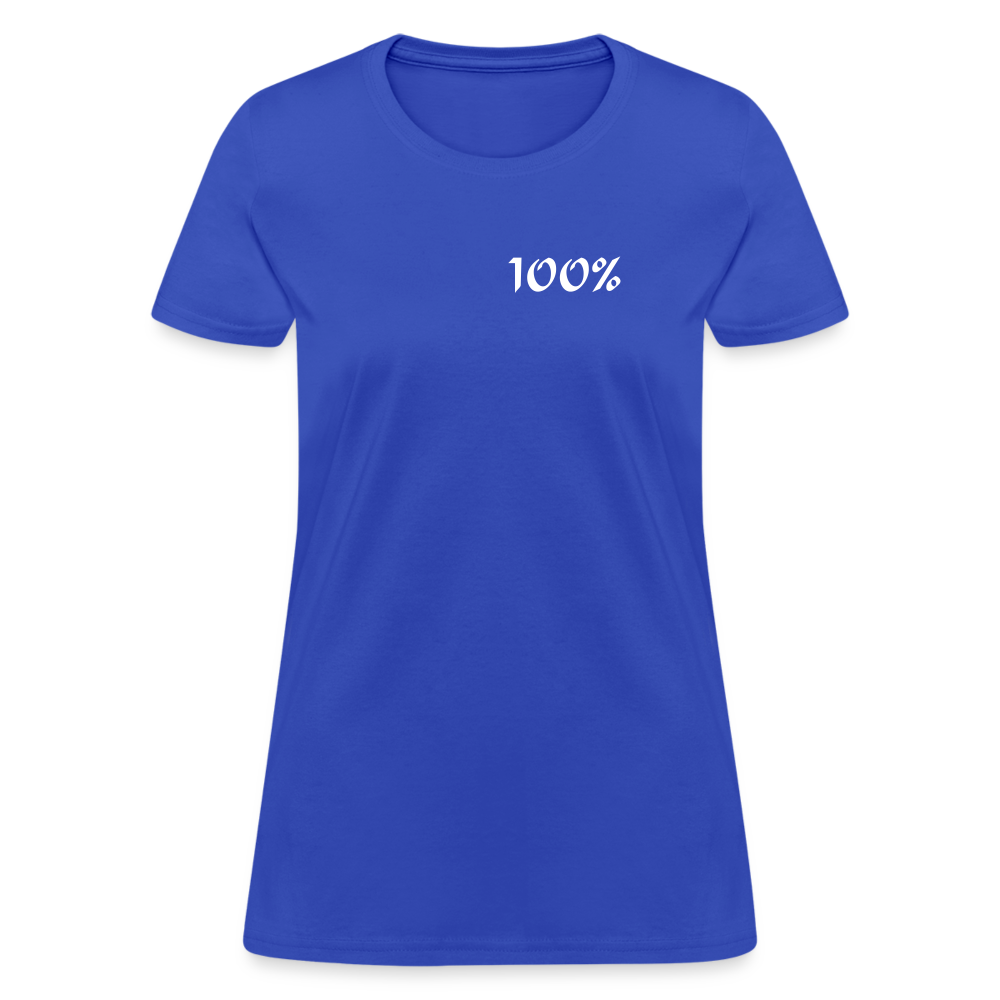100% Women's T-Shirt - royal blue