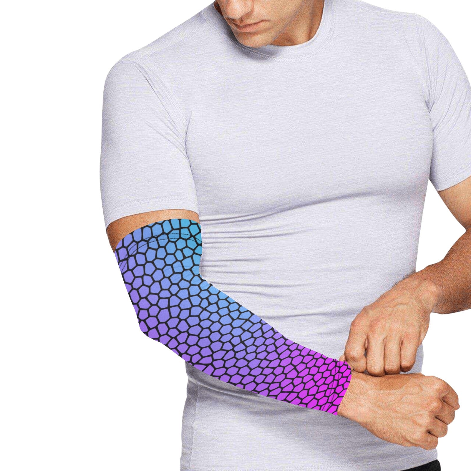 Pink Blue Stained Glass Weather Protection Arm Sleeves (FWS)