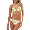 Sunflowers Graphic White String Bikini up to 5 XL (FWS)