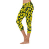 Single Sunflower Capri Leggings up to 5 XL