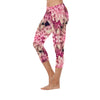 Pink Chrys Capri Leggings up to 5 XL