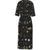 Wildflowers Black Long Dress up to 3 XL (FWS)