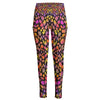 Black Pinky Leopard High Waist Long Leggings With Side Pockets up to 6 XL