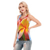 Frangipani Sky Women's Skinny Sport Tank Top