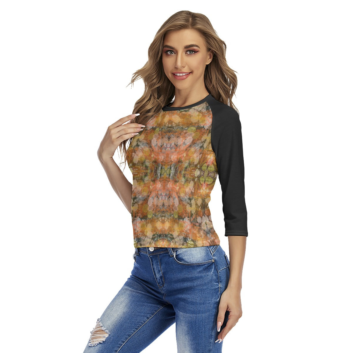 Autumn Tones Raglan Sleeve T-shirt up to 2 XL (FWS)