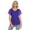 Dark Blue L V-Neck Top up to 4 XL (FWS)