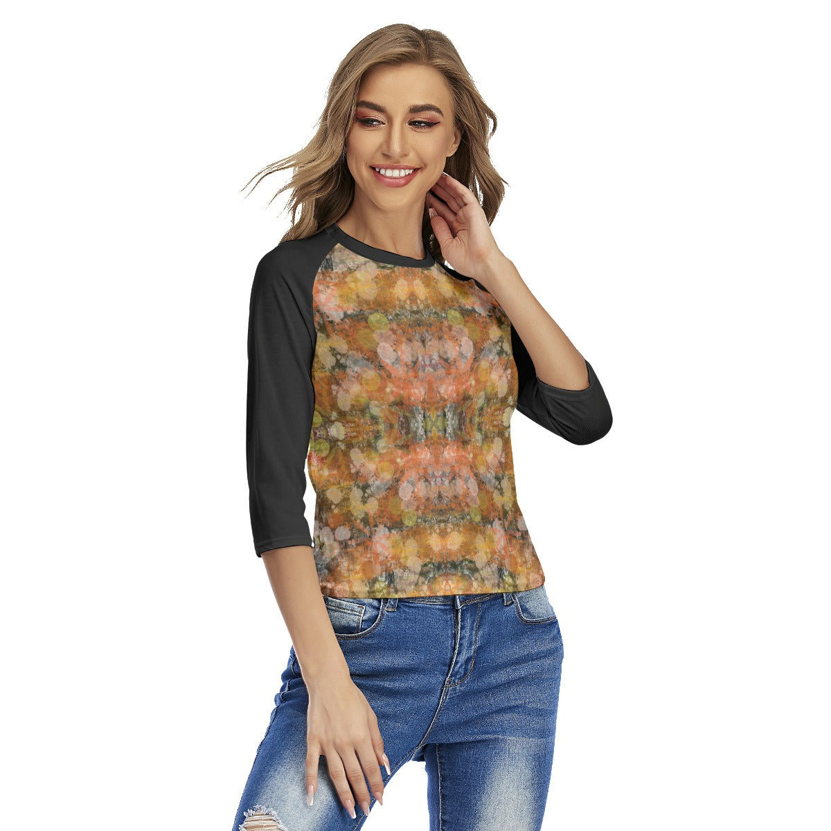 Autumn Tones Raglan Sleeve T-shirt up to 2 XL (FWS)