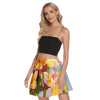 Fresh Frangipanis Mini Skater Skirt No Pockets up to 3 XL (FWS)