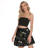 Wildflowers Black Mini Skater Skirt No Pockets up to 3 XL (FWS)