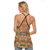 Autumn Tones Criss-Cross Open Back Top up to 5 XL (FWS)