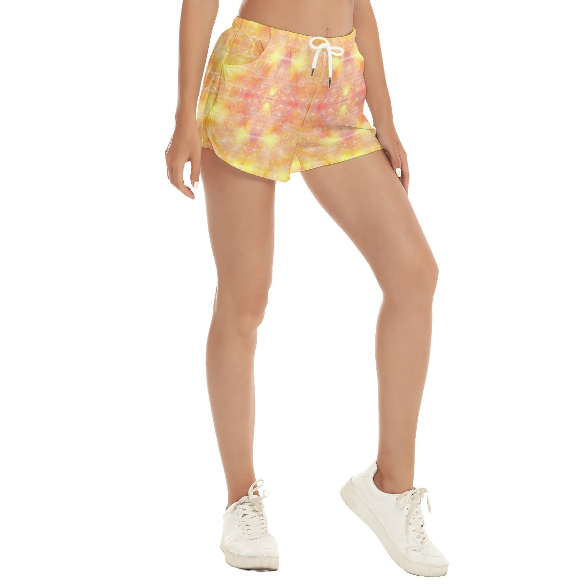 Yellow Love Beach Shorts with Pockets up to 5 XL