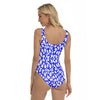 Blue & White Leopard Swimsuit up to 3 XL (FWS)