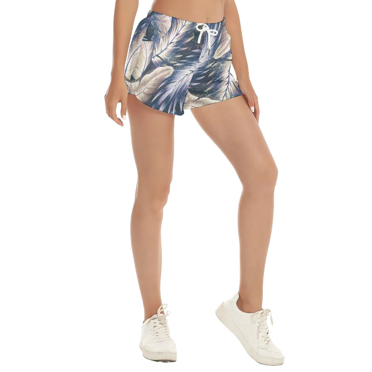 Leaves 1 Women's Beach Shorts with Pockets up to 5 XL