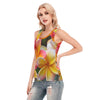 Last of the Summer Frangipani Women's Skinny Sport Tank Top