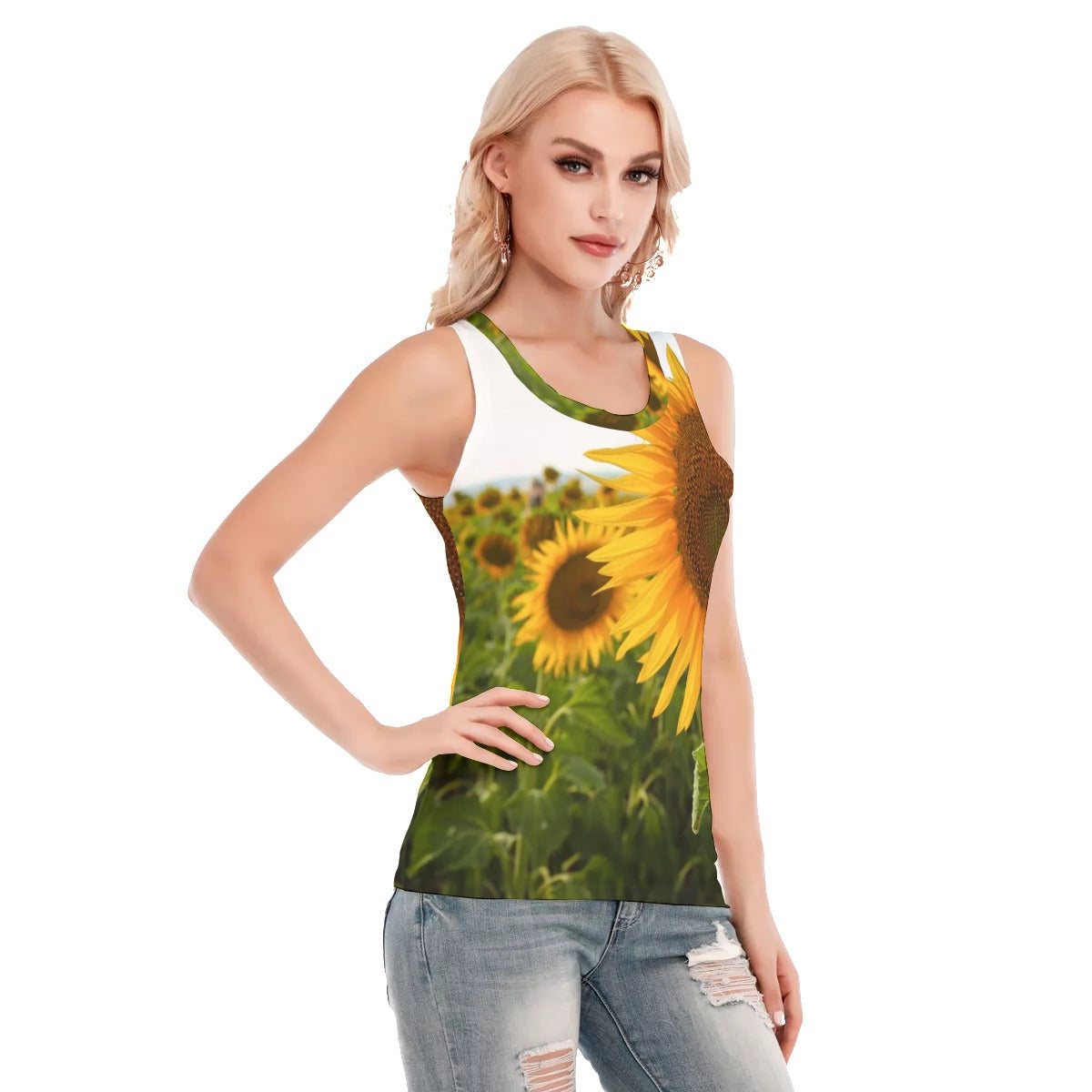 Sunflowers Women's Skinny Sport Tank Top