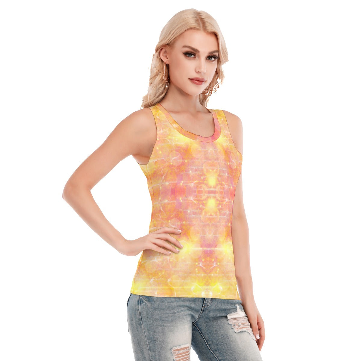 Yellow Love Tank Top up to 5 XL (FWS)