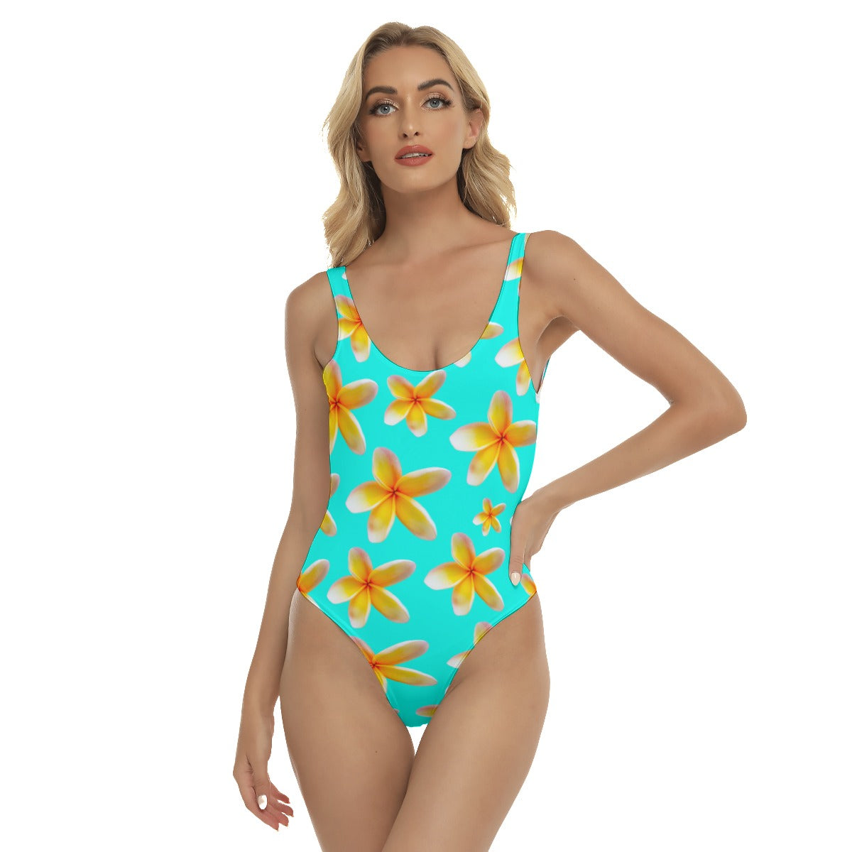 Yellow Frangipanis Aqua Swimsuit up to 3 XL (FWS)