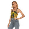 New Sunflower Criss-Cross Open Back Tank Top up to 5 XL (FWS)