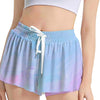 Pink n Blue Paint Sports Skirt / Shorts With Pockets up to 3XL (FWS)