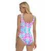 Pink Purple Aqua Spots Swimsuit up to 3 XL (FWS)