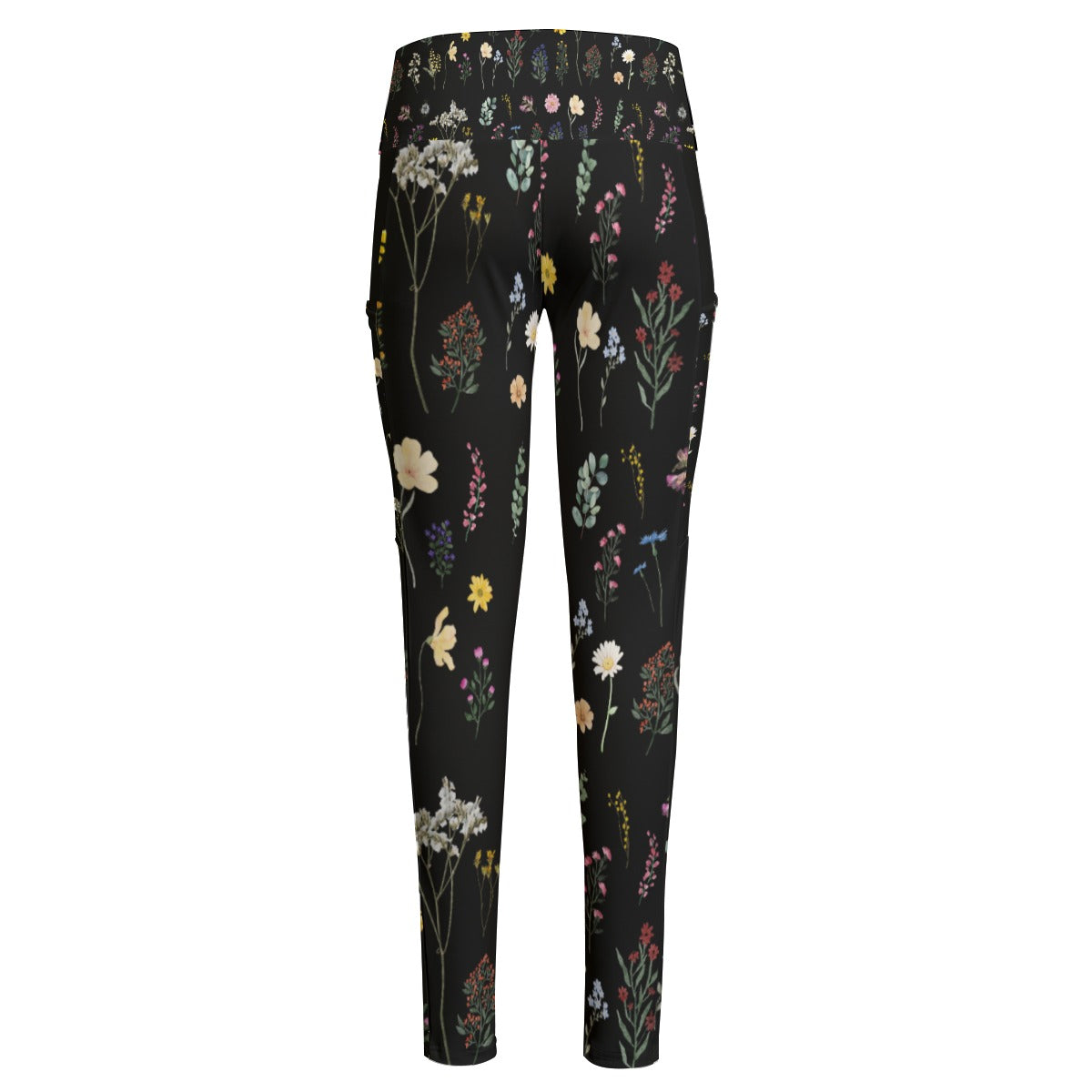 Wildflowers Black High Waist Leggings With Side Pockets up to 6 XL