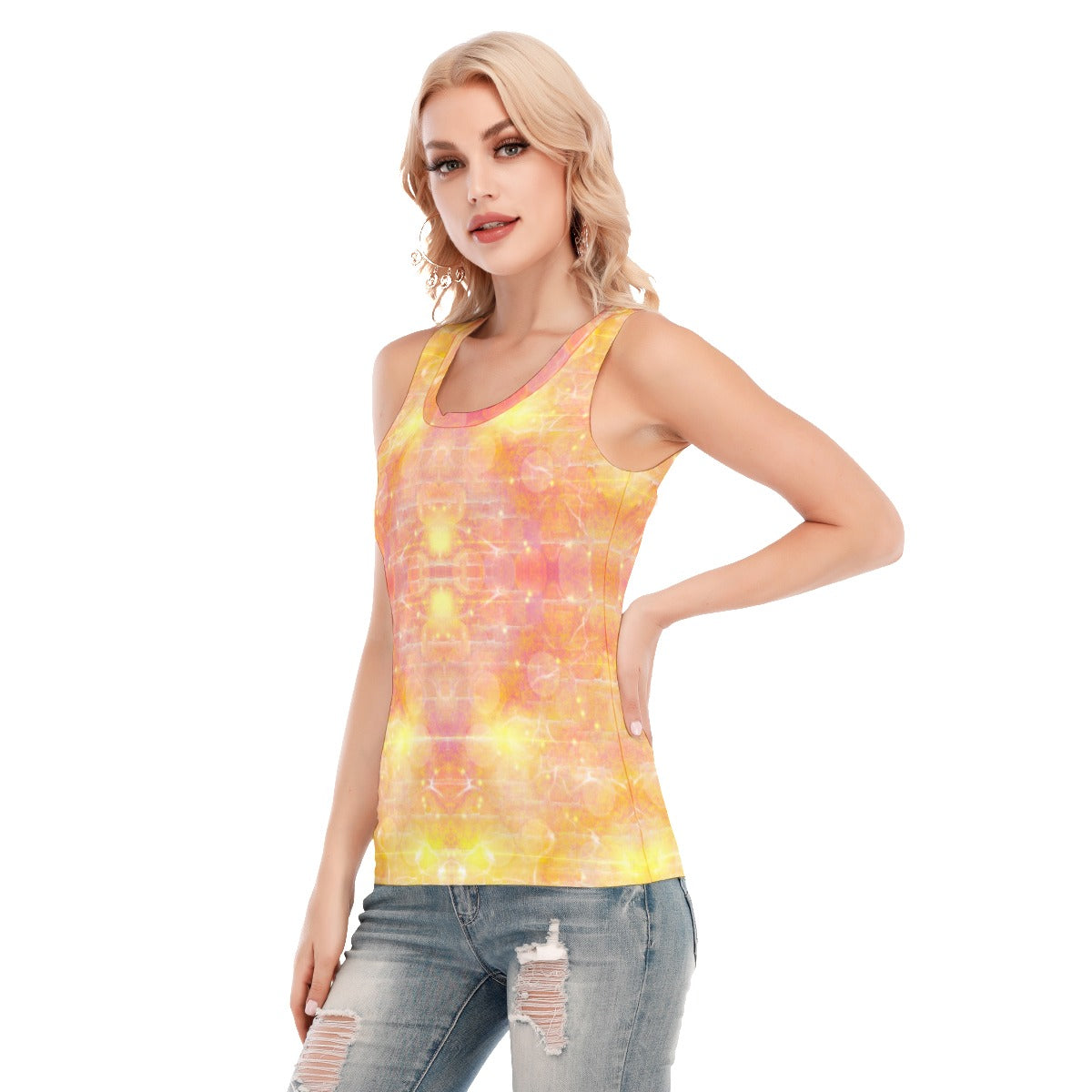 Yellow Love Tank Top up to 5 XL (FWS)