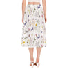 Wildflowers White Women's Long Chiffon Skirt up to 2 XL (FWS)