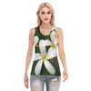 White Frangipani Women's Skinny Sport Tank Top