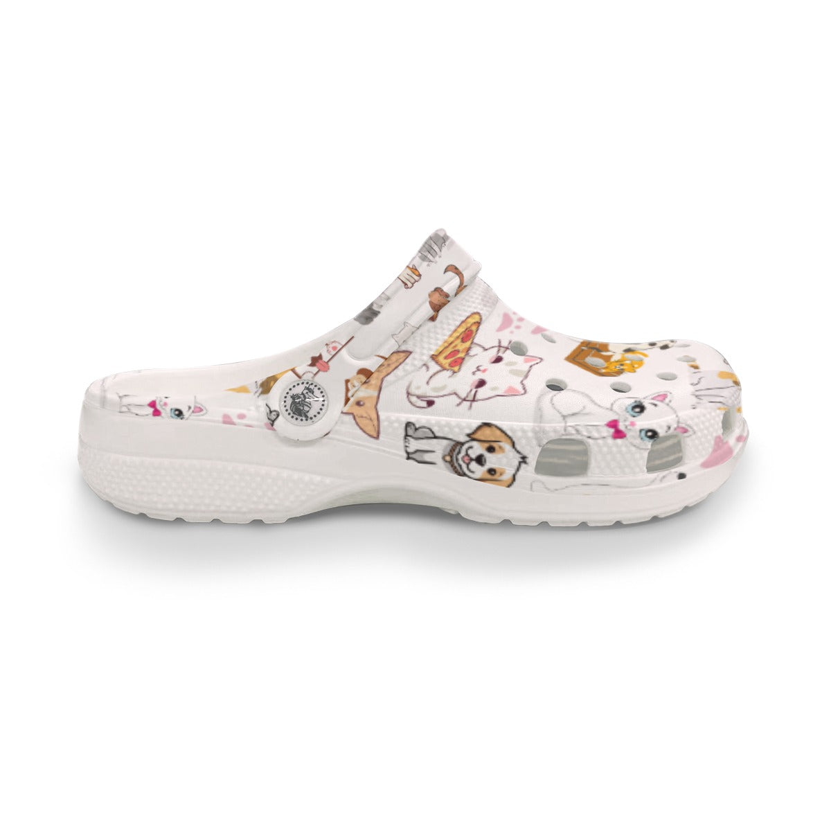 Cats & Dogs White Women's Rubber Clogs