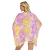 Pretty Pastels Square Fringed Shawl (FWS)