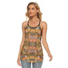 Autumn Tones Criss-Cross Open Back Top up to 5 XL (FWS) 1