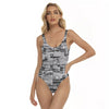 Australian Newspaper Black & White Swimsuit up to 3 XL (FWS)