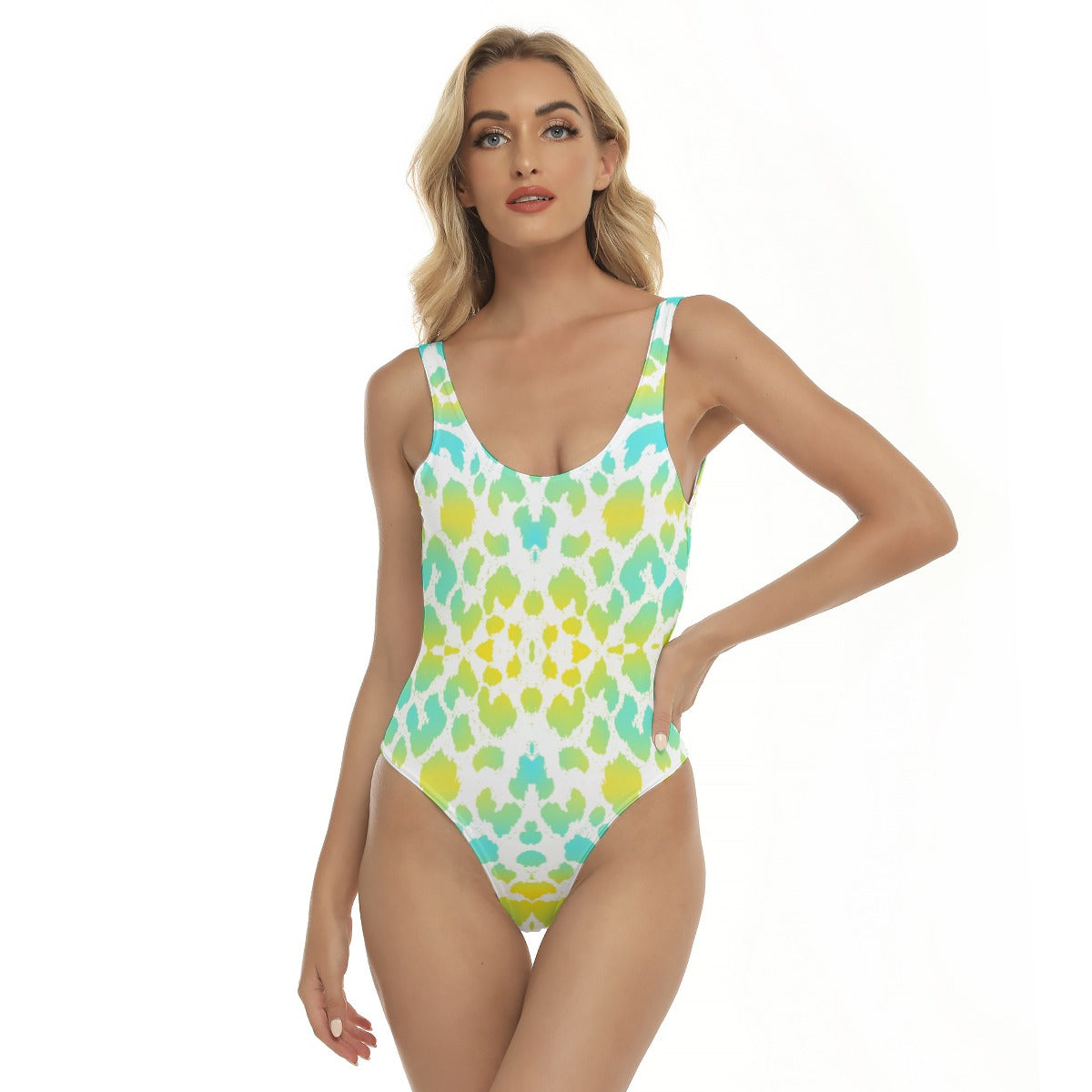 Yellow Aqua Spots Bathing Suit up to 3 XL (FWS)