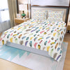 Colourful Feathers Three Piece Bed Cover Set