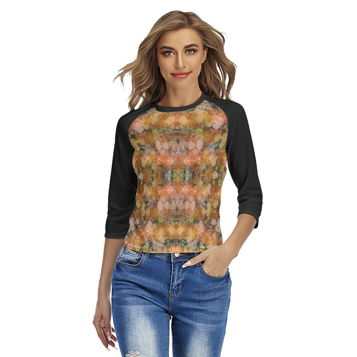 Autumn Tones Raglan Sleeve T-shirt up to 2 XL (FWS)