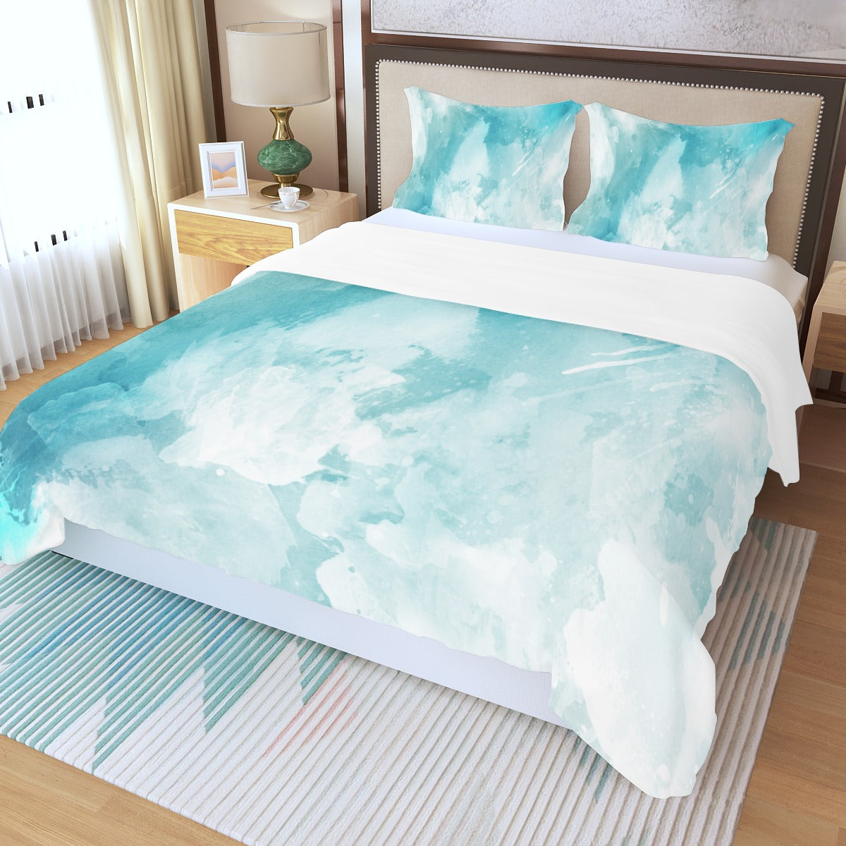 Ice Cave Three Piece Bed Cover Set