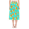 Yellow Frangipanis Aqua Chiffon Skirt No Pockets up to 2 XL (FWS)