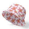 Graphic Pink Frangipanis White Bucket Hat