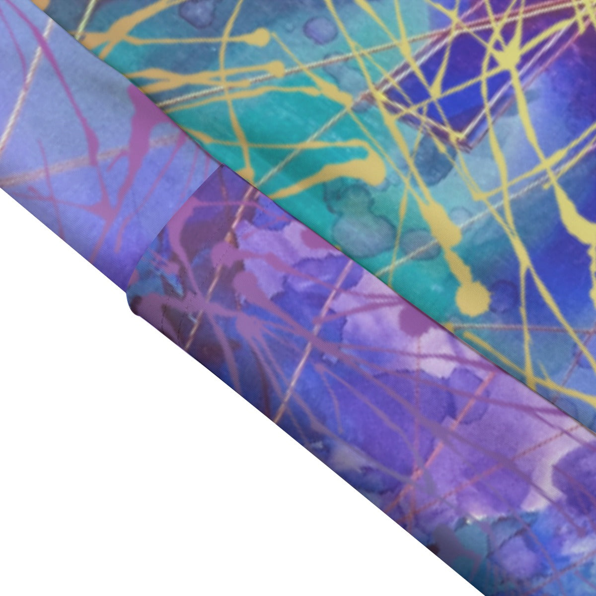 Art Flowers High Waist Leggings With Side Pockets up to 6 XL close up