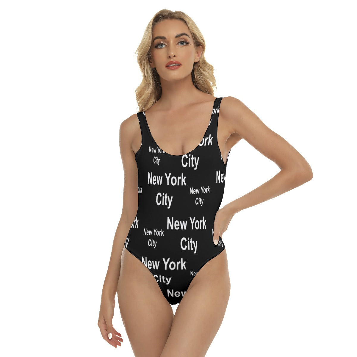 New York City Black Swimsuit up to 3 XL (FWS)